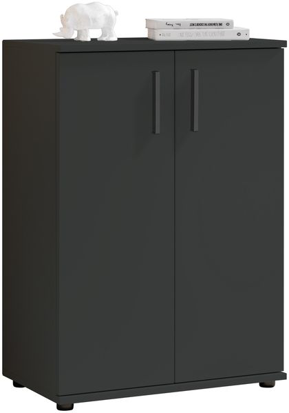 Kommode >BC 1040< 2 Türen, 1 Boden, anthrazit - 60x83x35cm (BxHxT)