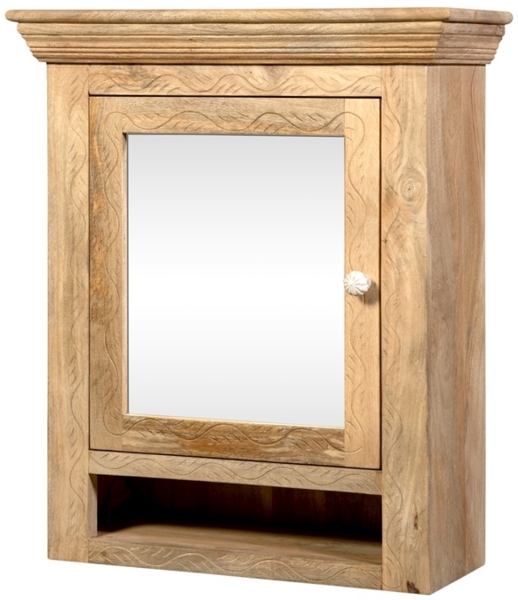 Spiegelschrank 60x71cm 'Tibet' Mango natur