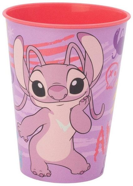 Disney Becher Stitch Angel Trinkbecher 260 ml Kinder Tumbler für Alltag Freizeit