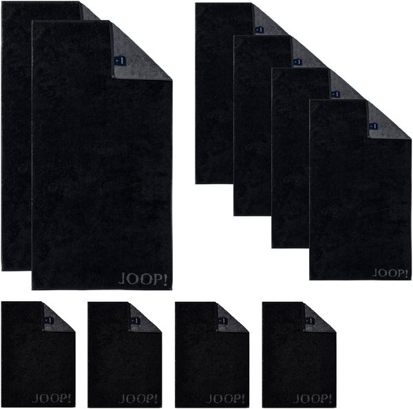 JOOP! 1600-76 Set 10-tlg. schwarz 2x Duschtuch 4x Handtuch 4xGästetuch