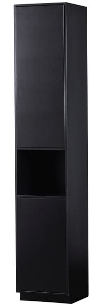 Schrank Finca aus Kiefernholz, modern, schwarz, 40 cm breit, mit Push-to-Open-System