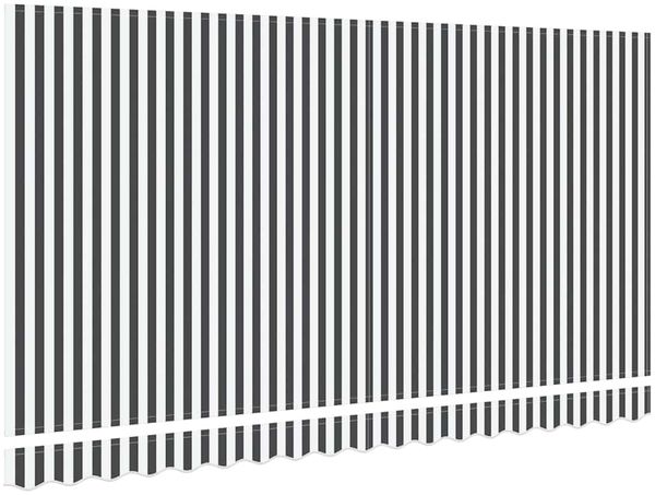 vidaXL Markisenersatzstoff Anthrazit und Weiß 4 x 2 m Polyester 42000473 Bild 4