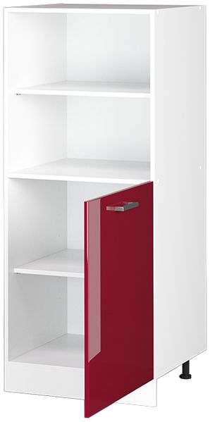 Hochschrank R-Line Bordeaux Hochglanz 60 cm mit offenen Regalen, und Tür Vicco Bild 5