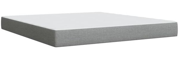vidaXL Boxspringbett mit Matratze Hellgrau 180x200 cm Stoff 3291747 Bild 10