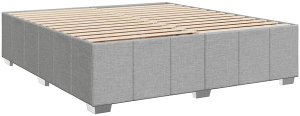 vidaXL Boxspringbett mit Matratze Hellgrau 180x200 cm Stoff 3291747 Bild 8
