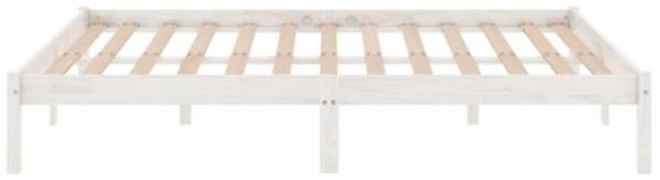 vidaXL Massivholzbett Weiß 120x190 cm 809988 Bild 5