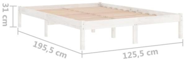vidaXL Massivholzbett Weiß 120x190 cm 809988 Bild 6