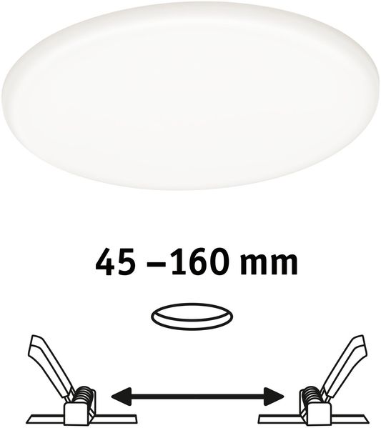 Paulmann No. 92392 LED Einbaupanel Veluna VariFit IP44 185mm 4.000K Satin