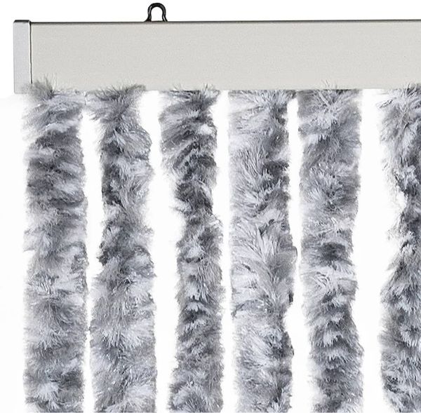 vidaXL Fliegenvorhang Weiß und Grau 100x230 cm Chenille 377376 Bild 4