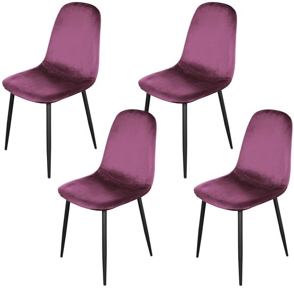 HTI-Living Savannah Pink Esszimmerstuhl Samt 4er Set