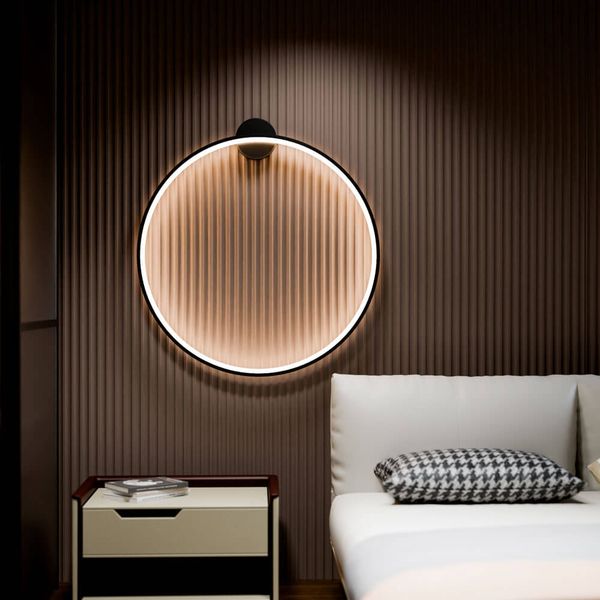 HOME DELUXE LED-Wandleuchte RAYON Schwarz - 60 cm