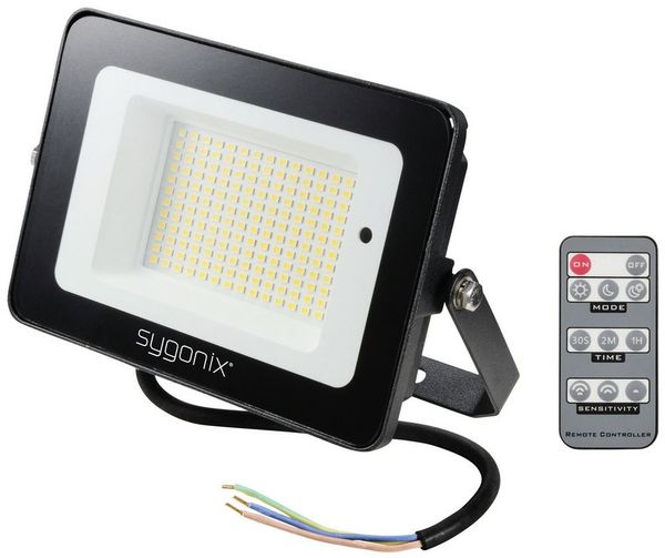 Sygonix LED Flutlichtstrahler Sygonix SY-5995284 LED-Außenstrahler mit Bewegungsmelder EEK: C (A -