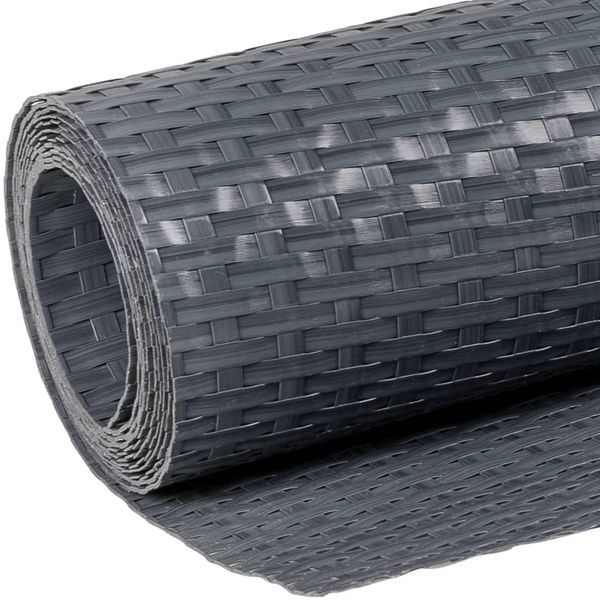 vidaXL Balkon-Sichtschutz Anthrazit 400x90 cm Poly Rattan 156239 Bild 7