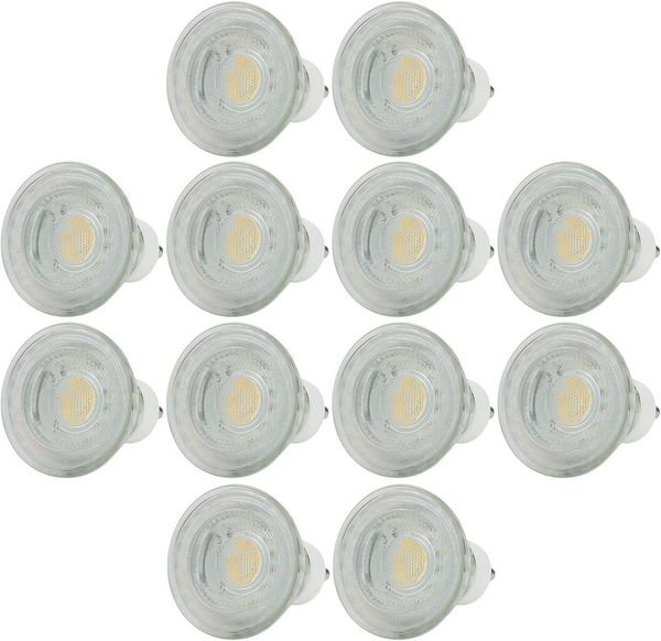 Sweet LED LED-Leuchtmittel 12er Set GU10 LED 7W warmweiß, GU10, 12 St, warmweiß, 3000K, Glasgehäuse, GU10 Keramiksockel, Reflektorform