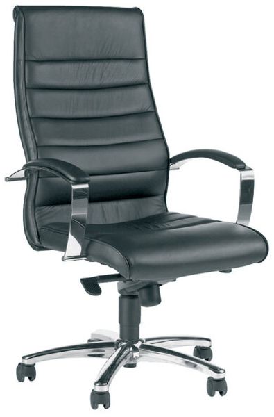 Topstar Chefsessel TD Luxe 10 - schwarz Leder mit Armlehnen Sicherheit