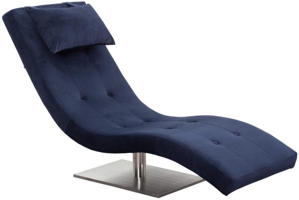 Relaxliege Metall und Polyester Blau