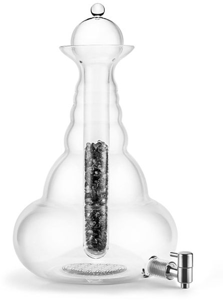 Karaffe Beauty 5l Platin - Blume des Lebens - mundgeblasen