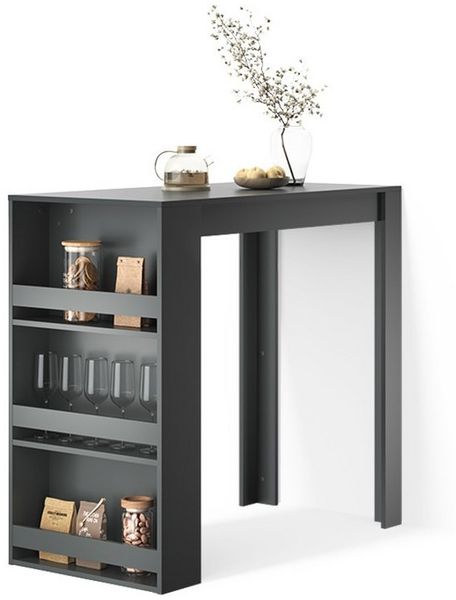 Livinity® Bartisch Regusa, Anthrazit, 57 x 117 cm (1-St)