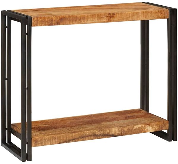 vidaXL Konsolentisch mit Regal Braun 90 x 33 x 75 cm Massivholz Mango 4104736
