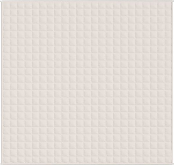 vidaXL Gewichtsdecke Stoff, 1 x Gewichtsdecke, Creme, 220x230 cm, Baumwolle, 11 kg Bild 3
