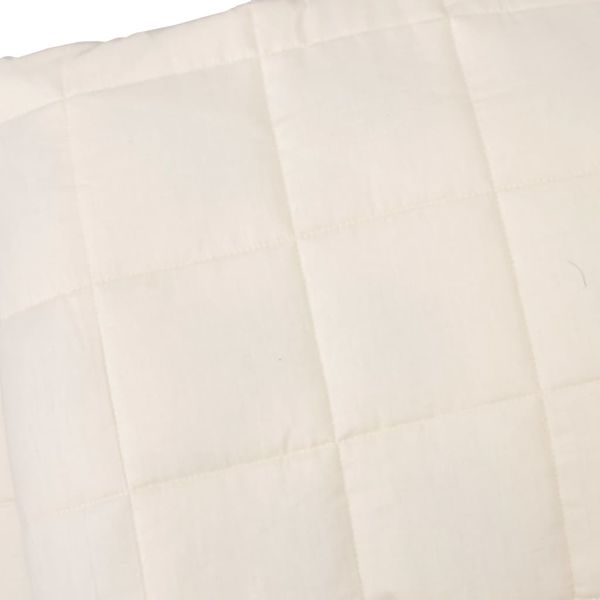 vidaXL Gewichtsdecke Stoff, 1 x Gewichtsdecke, Creme, 220x230 cm, Baumwolle, 11 kg Bild 4