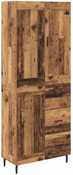 vidaXL Highboard mit Schubladen 2 pcs Altholz Holzwerkstoff 3415830