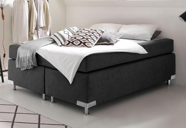 Westfalia Schlafkomfort Boxspringbett Holland, ohne Kopfteil, frei im Raum stellbar