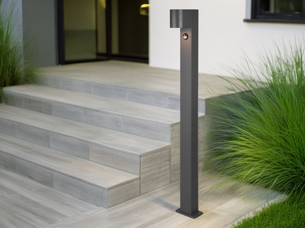 Pollerleuchte ROYA mit Bewegungsmelder, Downlight Anthrazit, Höhe 100cm