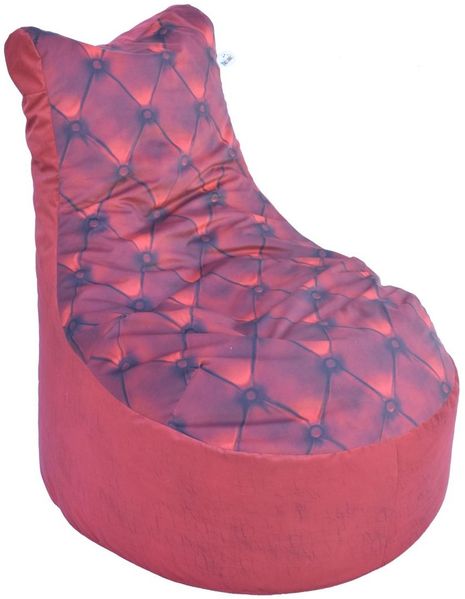 Sitzsack mit Lehne Sitzkissen Bodenkissen Sessel Indoor Kissen Ø70x100 cm Raute Rot
