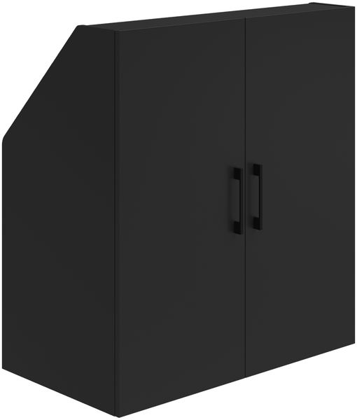 Bellamio 'Aland' Dachschrägenregal mit Türen, schwarz, 100x52x90 cm, Schrank für Dachschräge mit 3 Fächern