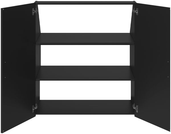 Bellamio 'Aland' Dachschrägenregal mit Türen, schwarz, 100x52x90 cm, Schrank für Dachschräge mit 3 Fächern Bild 10