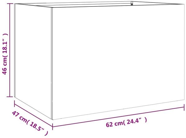 vidaXL Pflanzkübel Schwarz 62x47x46 cm Stahl 841601 Bild 10
