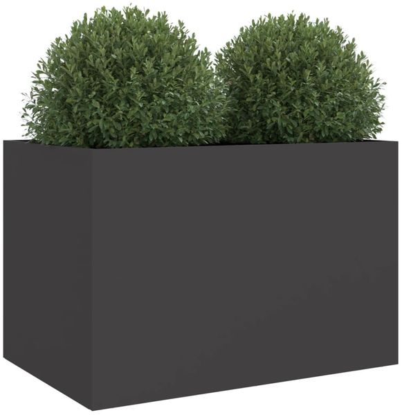 vidaXL Pflanzkübel Schwarz 62x47x46 cm Stahl 841601 Bild 4