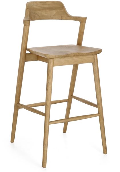 Barhocker Amery aus Sungkai-Holz, Natur, 52 x 58 x 107 cm