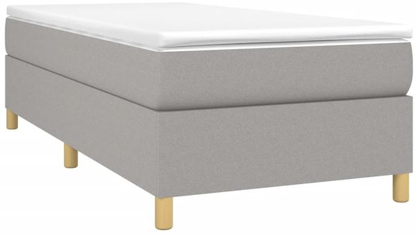 vidaXL Boxspringbettgestell Hellgrau 90x190 cm Stoff 3120921 Bild 3