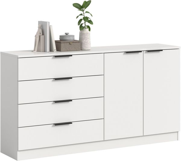 Home affaire Sideboard SKARDE, Breite 148 cm, 4 Schubkästen, 2 Türen, viel Stauraum (in verschiedenen Farben und Breiten erhältlich, individuell einsetzbar), Kommode, Anrichte, Schubkastenkommode, Schuhschrank, Schrank