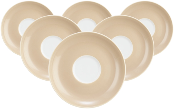 Seltmann Weiden Liberty Pure Colors Teeuntertasse ø 13 cm 6er Set - Dusty Beige