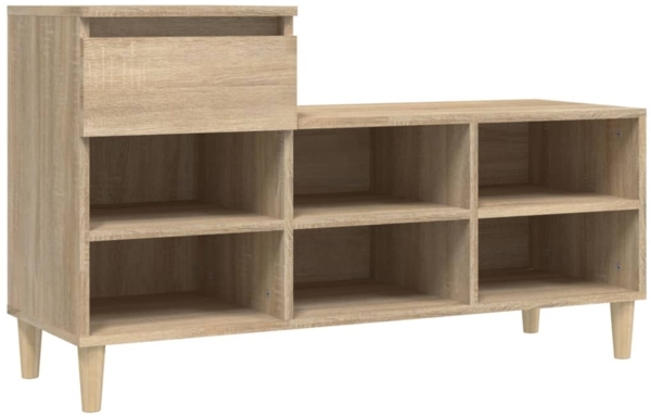 vidaXL Schuhregal Sonoma-Eiche 102x36x60 cm Holzwerkstoff 821207