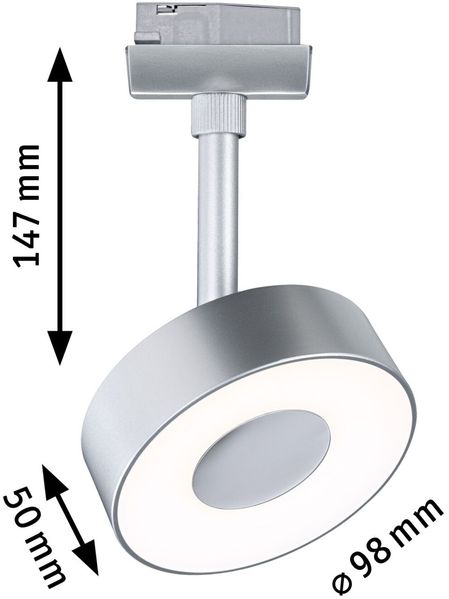 Paulmann 965. 43 URail LED Schienenspot Circle 210lm 5W White Switch 230V Chrom matt Bild 3