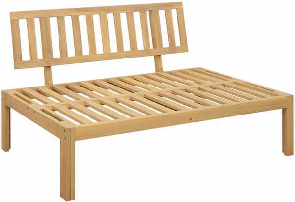 vidaXL Mittelsofa Einheit Helles Akazie und Dunkelgrau Akazienholz 3418153 Bild 5