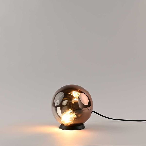s.luce Orb Glaskugel Tischlampe Kupfer Verlauf Ø 20cm
