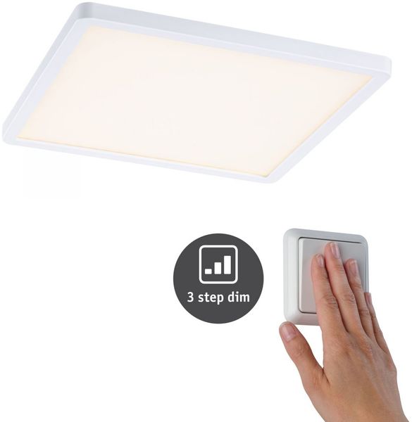 Paulmann No. 93054 LED Einbaupanel Areo VariFit eckig IP44 3-Stufen-dimmbar 230mm 3000K