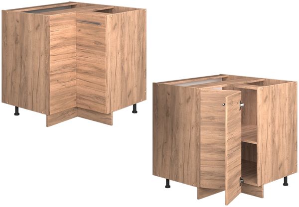 Eckunterschrank Fame-Line Goldkraft Eiche 80.5 cm , AP Anthrazit Vicco Bild 6