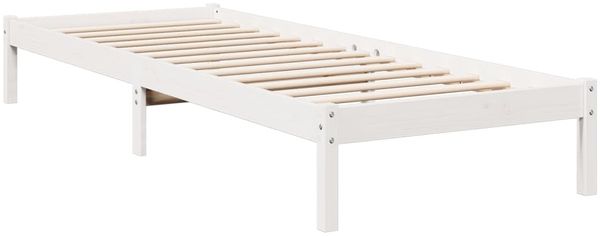 vidaXL Massivholzbett Extra Lang ohne Matratze Weiß 80x210 Kiefernholz 852401 Bild 3