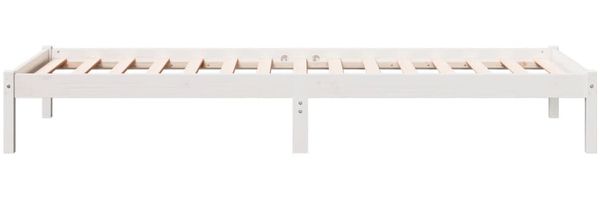 vidaXL Massivholzbett Extra Lang ohne Matratze Weiß 80x210 Kiefernholz 852401 Bild 5