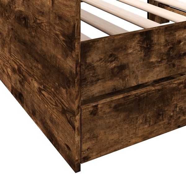 vidaXL Tagesbett mit Schubladen ohne Matratze Räuchereiche 100x200 cm 3280843 Bild 7