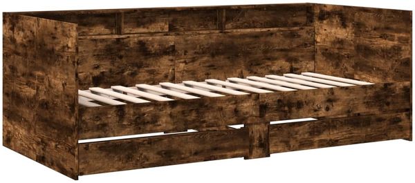 vidaXL Tagesbett mit Schubladen ohne Matratze Räuchereiche 100x200 cm 3280843 Bild 3