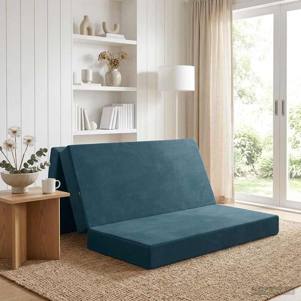 vidaXL Klappsofa Bett 120 x 67 x 45 cm Blau 900214