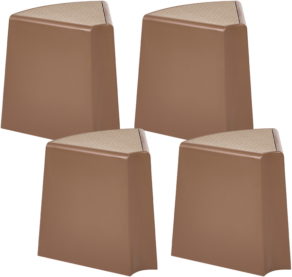 Gartenhocker 4er Set EVROS Braun