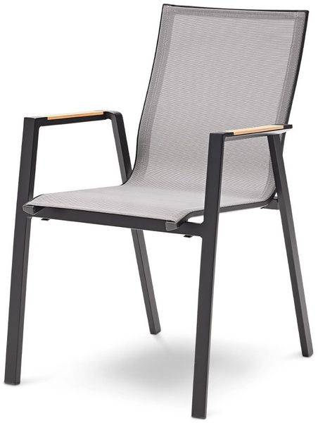 Gartenstuhl MONDO Ferina, Aluminium, Schwarz, 56 x 88 x 65 cm